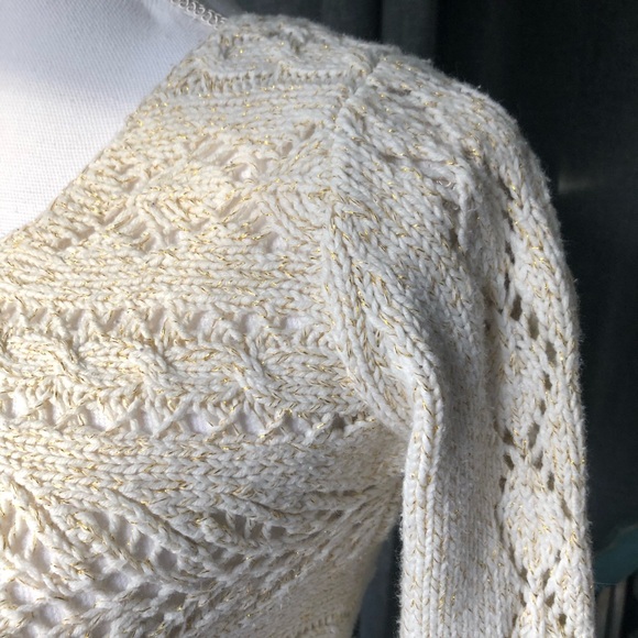 Girls/Juniors open weave sweater by  Max Studio - Picture 4 of 6